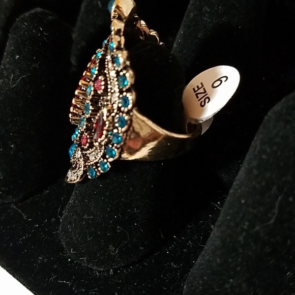 AmazingCocktail Multi-Color Stone 1.25 Tall Ring - Picture 2 of 4